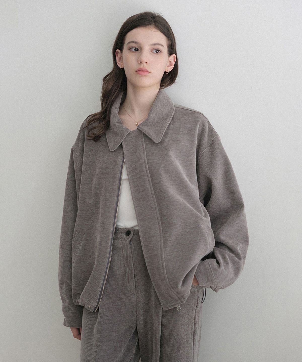 르나브(LENAV) Les corduroy kara Jacket (grey)