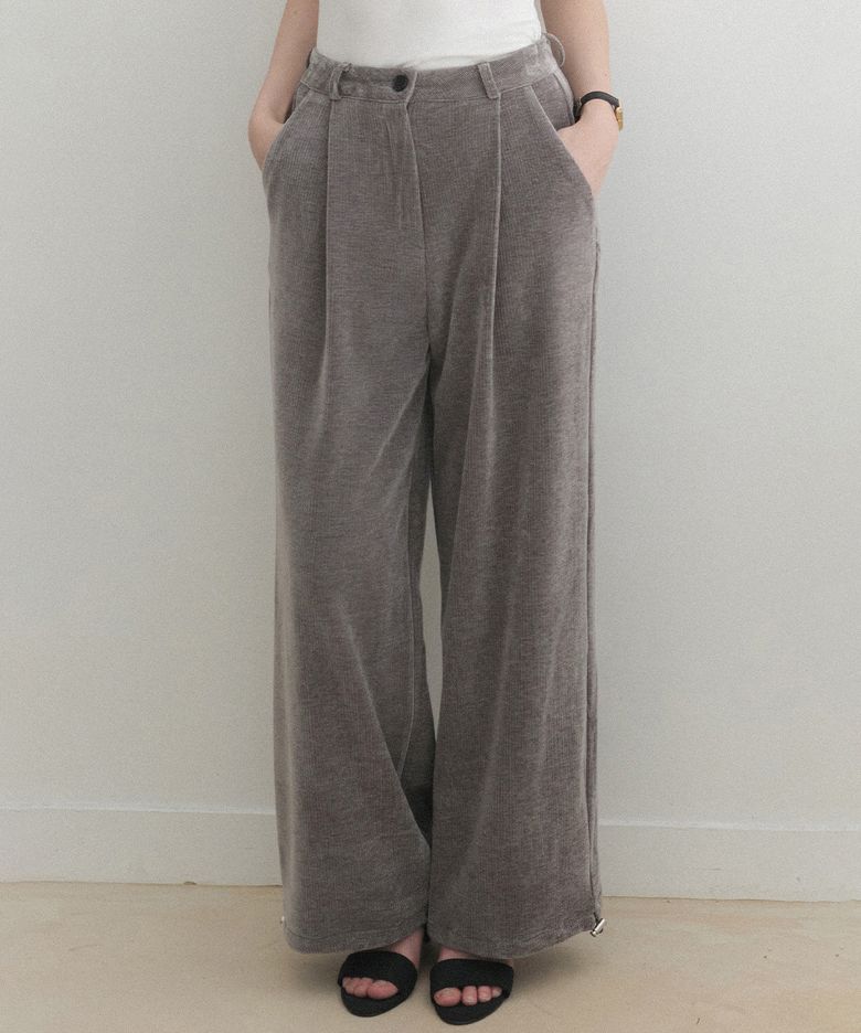 Les corduroy string pants (grey)