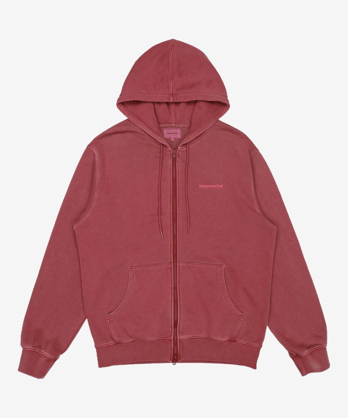 디스이즈네버댓(THISISNEVERTHAT) INTL. Logo Zip Up Hoodie Dried Rose L