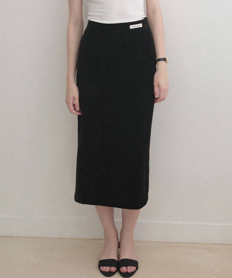 Les corduroy skirt (black)