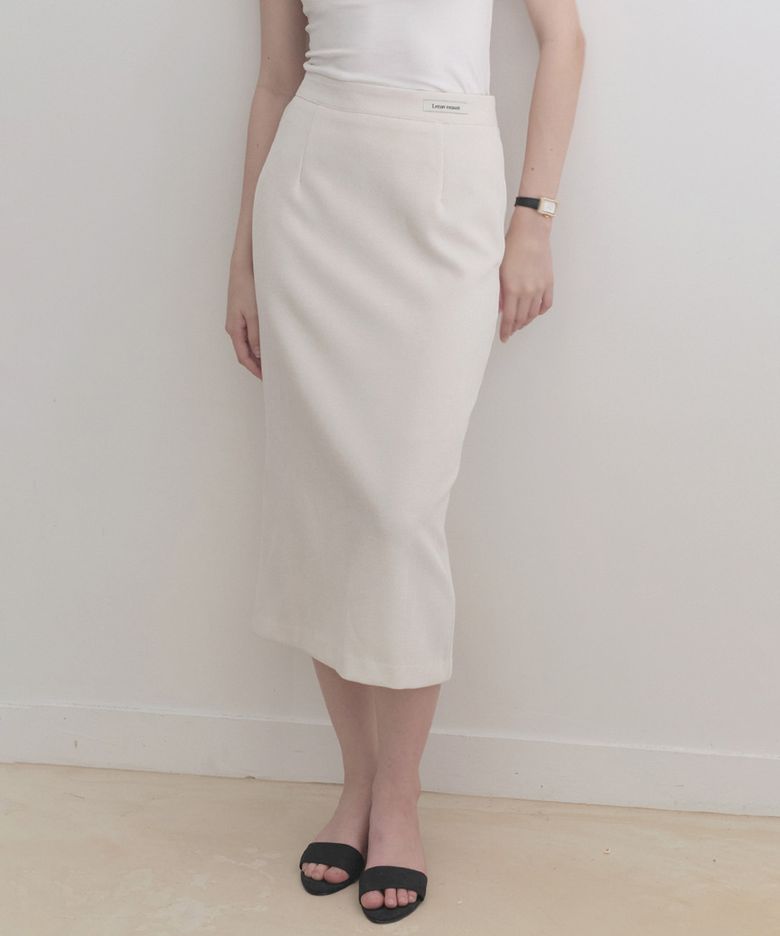 Les corduroy skirt (ivory)