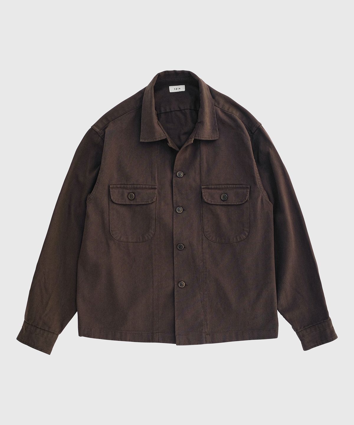 뗄라(TELA) Utility Shirt_Deep Brown