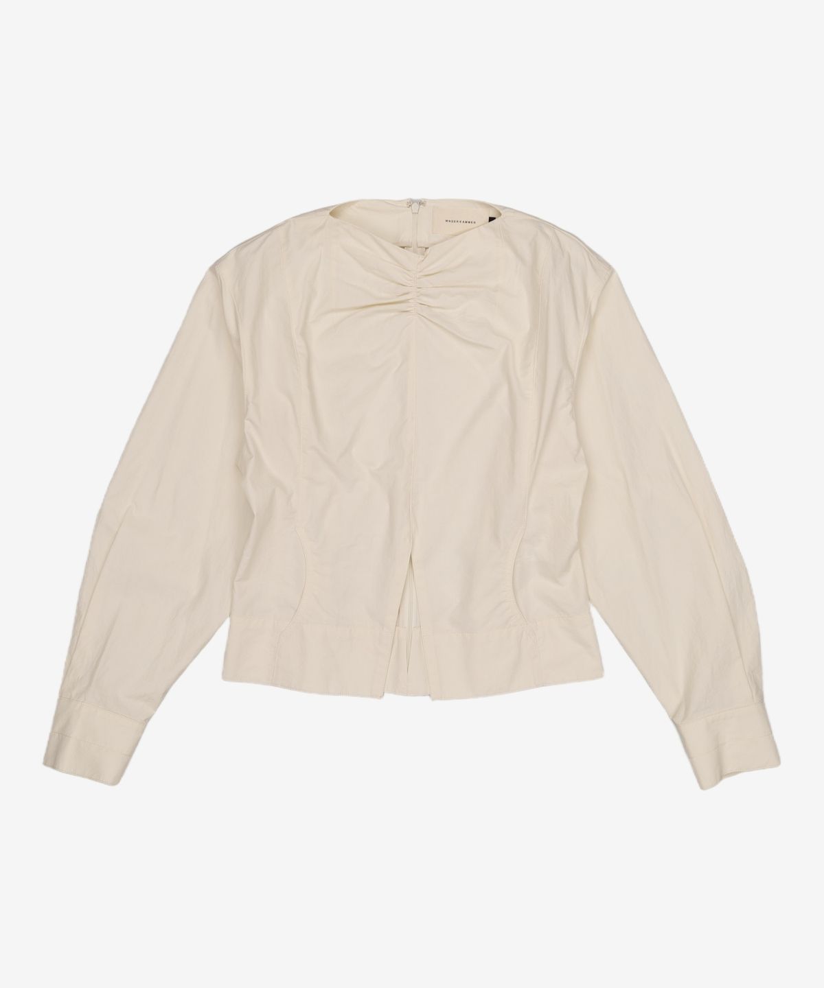 분더캄머(WNDERKAMMER) Shirring slit blouse_butter yellow(셔링 슬릿 블라우스_버터 옐로우) M