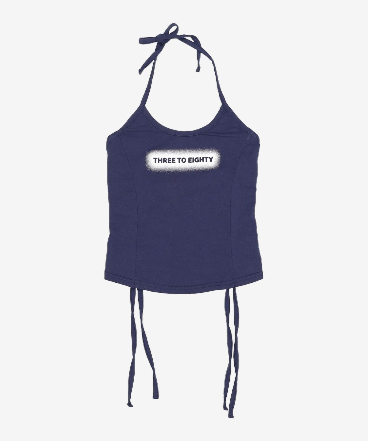 쓰리투에이티(THREE TO EIGHTY) LOGO LAYERED TOP (NAVY) XS