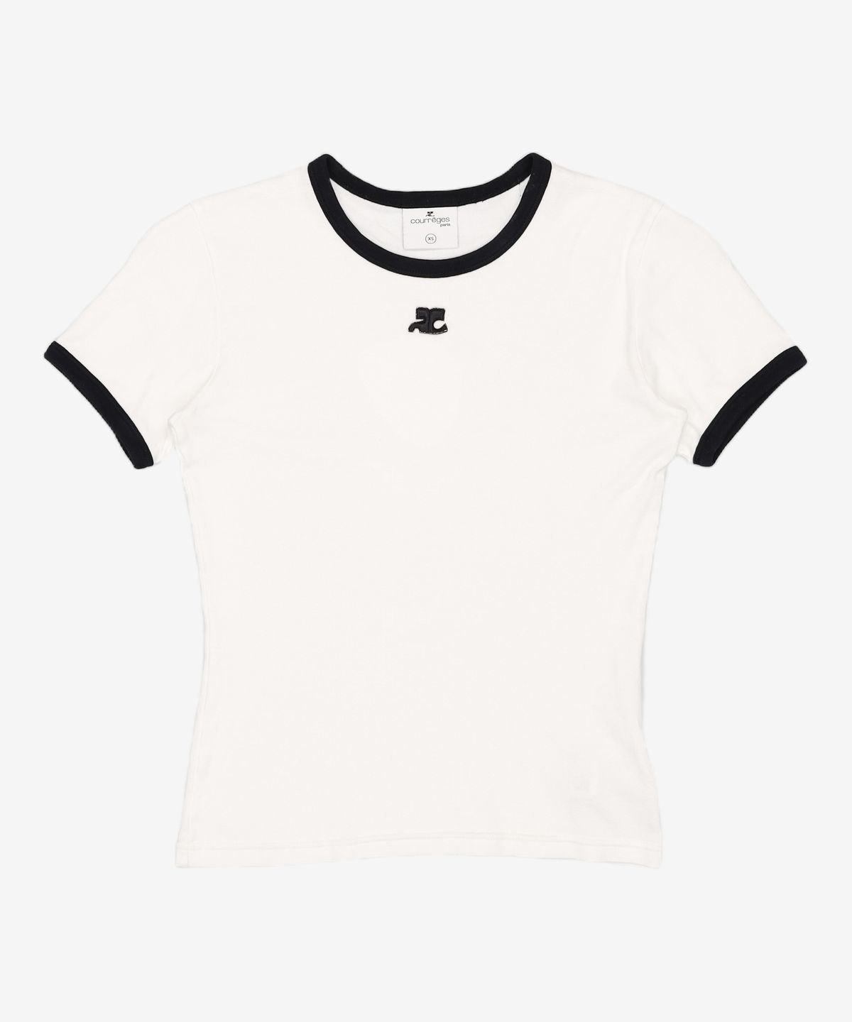 꾸레쥬(COURREGES) 여성 범피 반소매 티셔츠 - 화이트 / PERJTS017JS00700098 XS