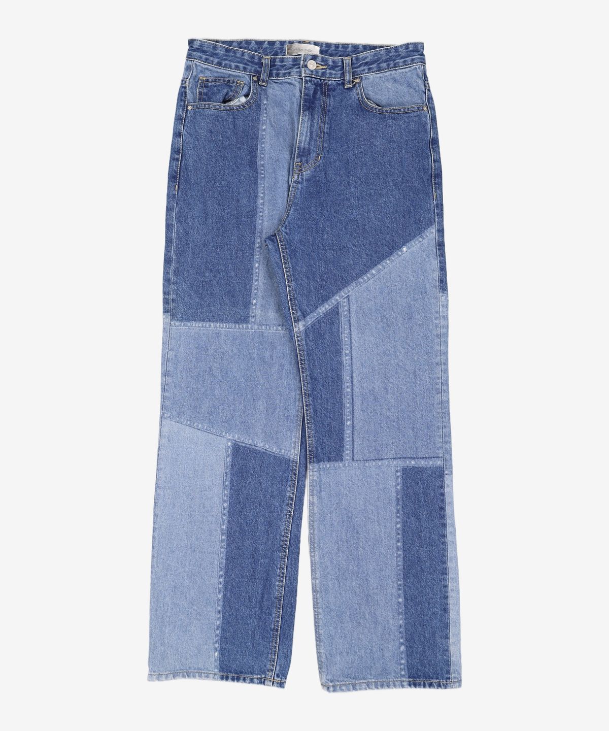 메종미네드(MAISON MINED) PATCHY WASHING WIDE DENIM BLUE 48