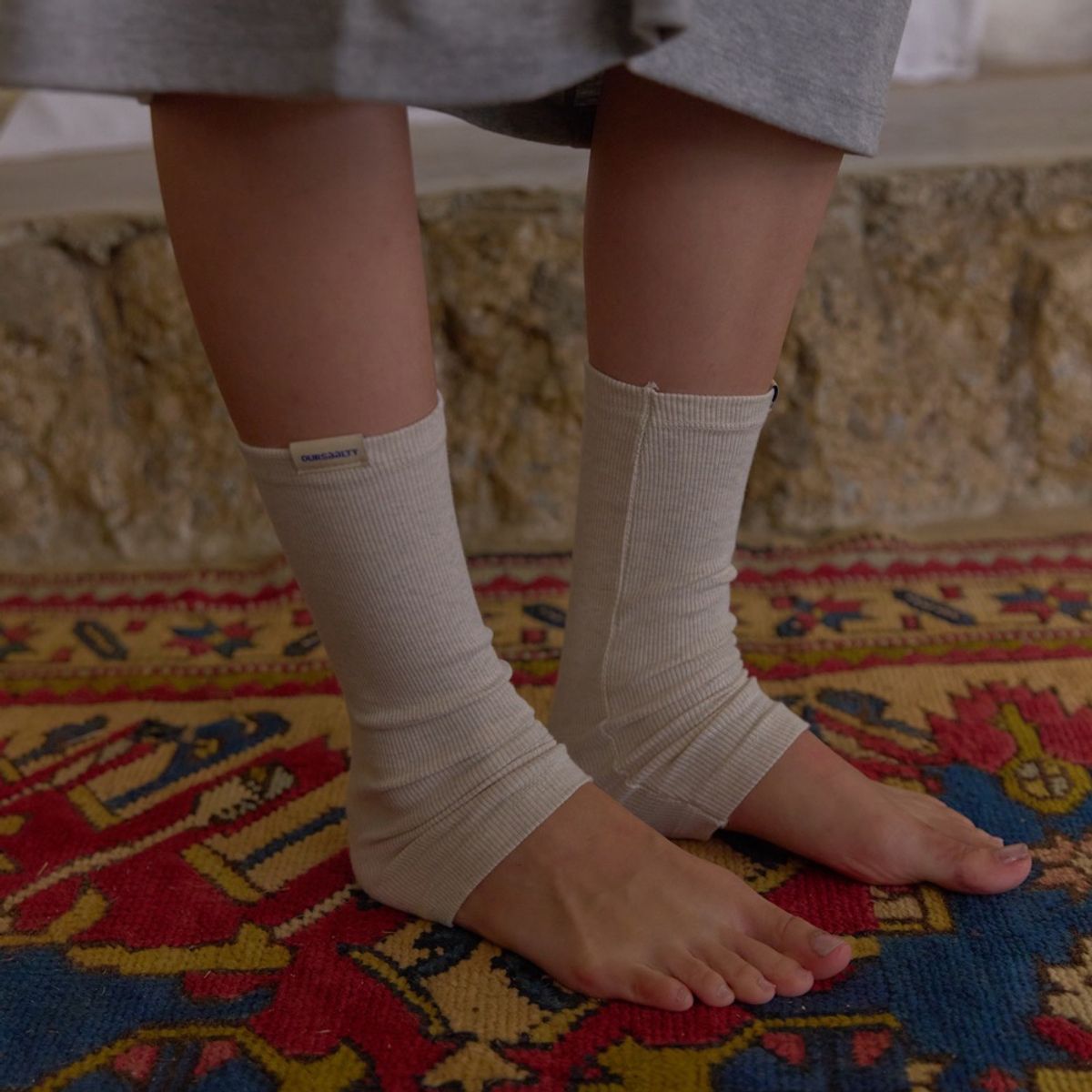 아우어솔티(OURSAALTY) Bare Rip Socks / Oatmeal