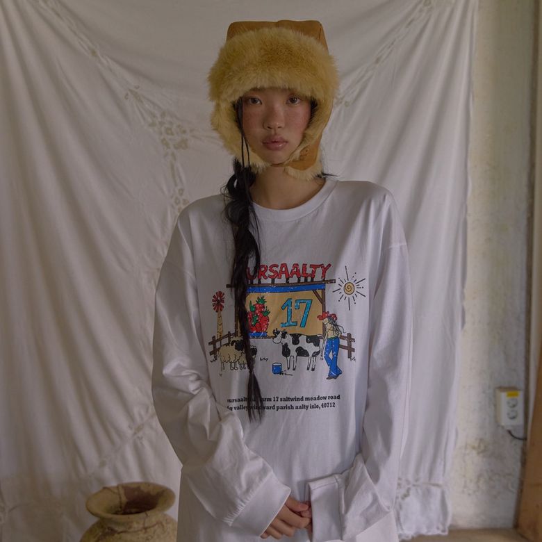 Farm Folk Overfit T-shirt / White