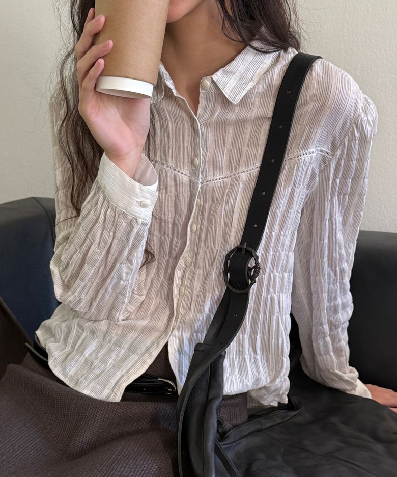 COTTAGE Cotton Blouse Stripe