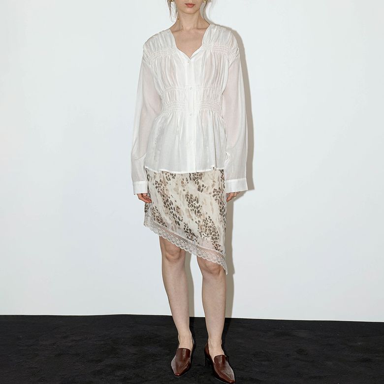 WD_Asymmetric lace skirt