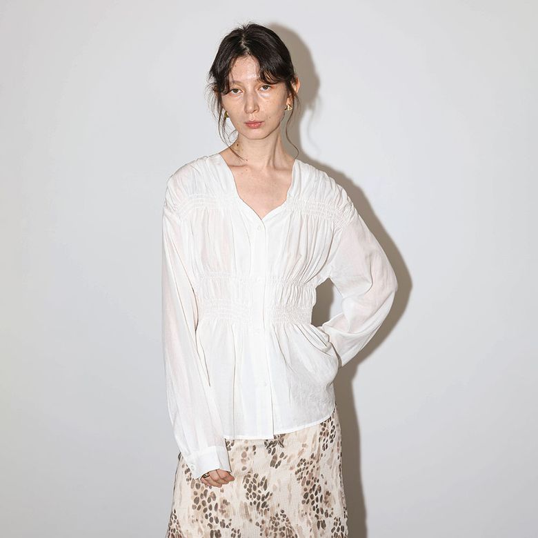 WD_Shirred waist blouse