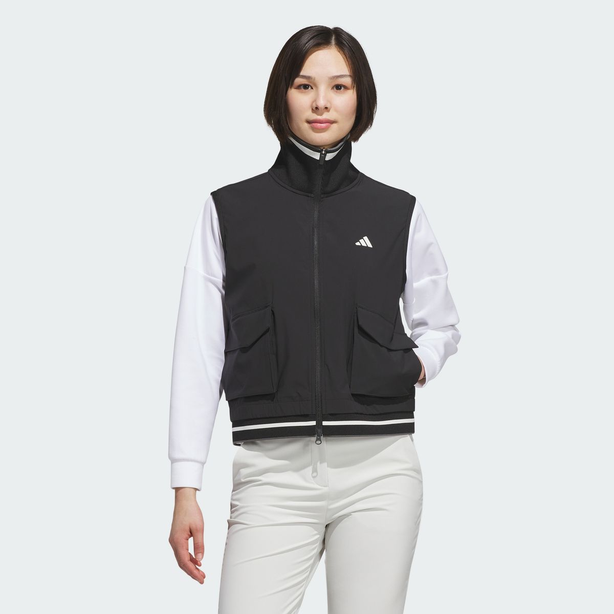 아디다스 골프(ADIDAS GOLF) 발수 카고 포켓 전장 지퍼 베스트 KG0147