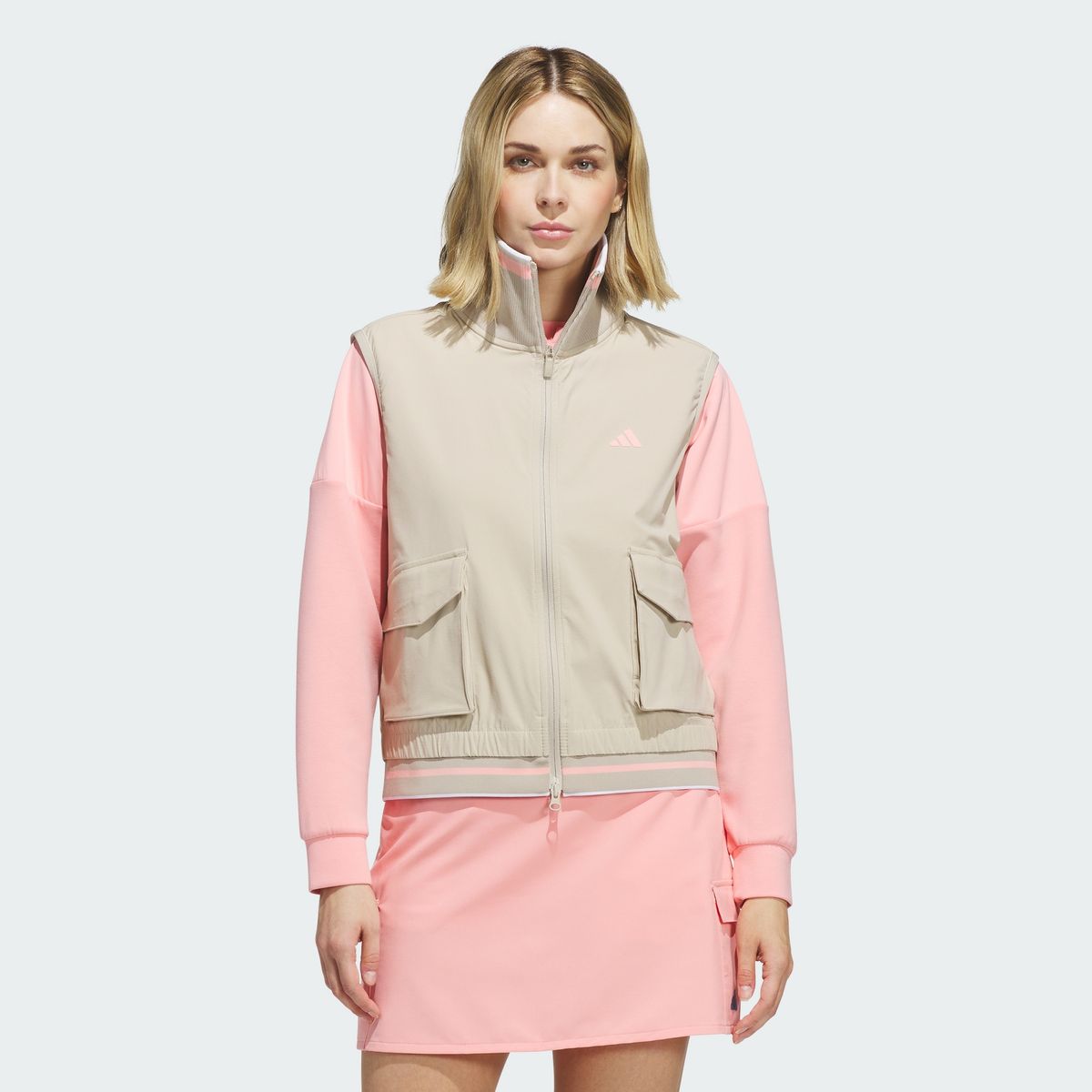 아디다스 골프(ADIDAS GOLF) 발수 카고 포켓 전장 지퍼 베스트 KG2203