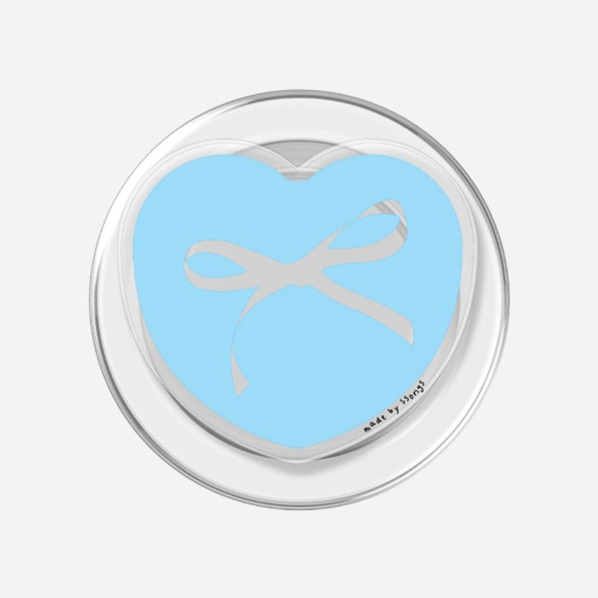 쏭스(SSONGS) 체인지톡 맥세이프 그립 톡홀더 블루 러브 리본 2배자력 스마트톡 핸드폰 자석 거치대