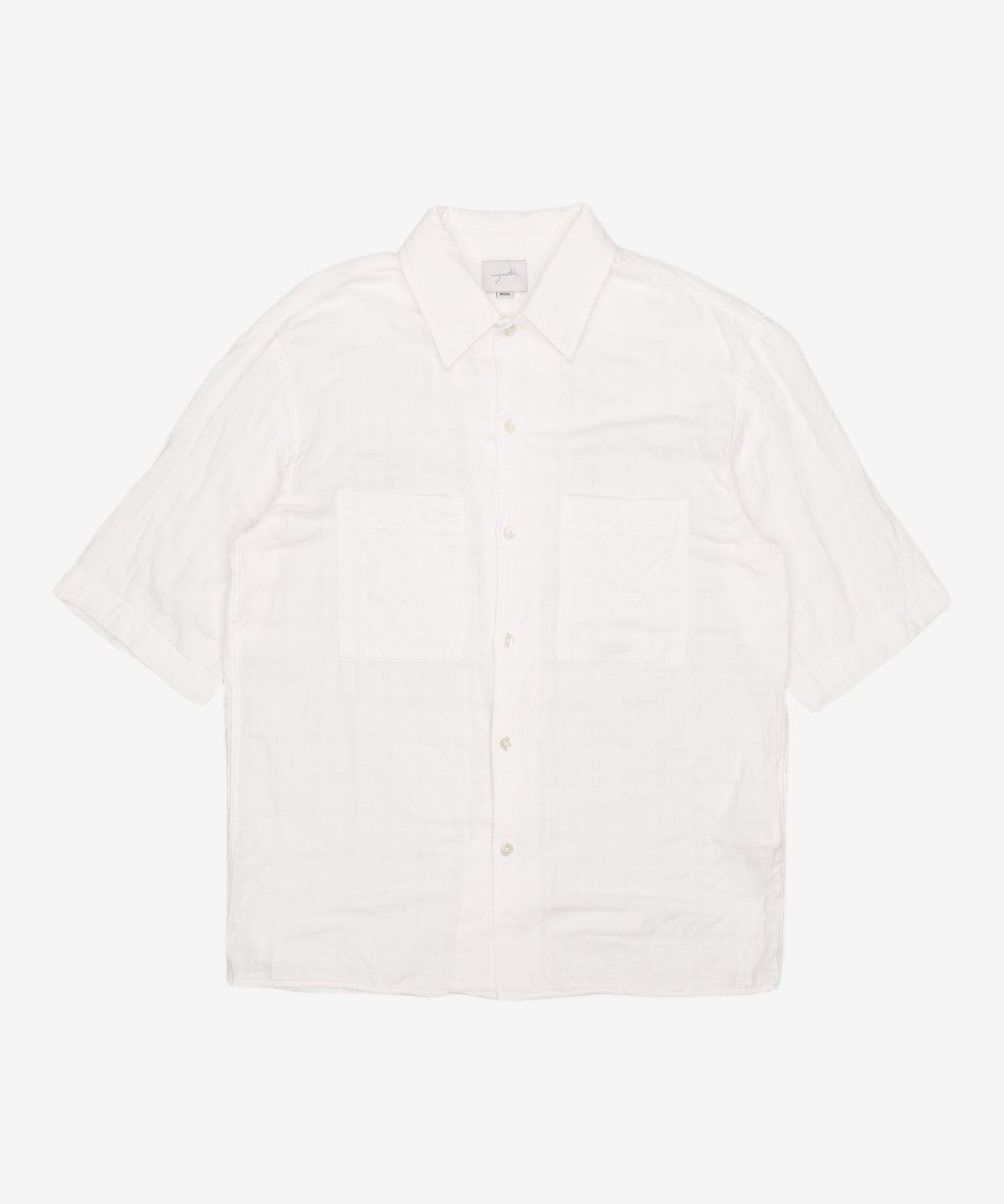 유스(YOUTH) Convertible Collar Half Shirt - White Check XL