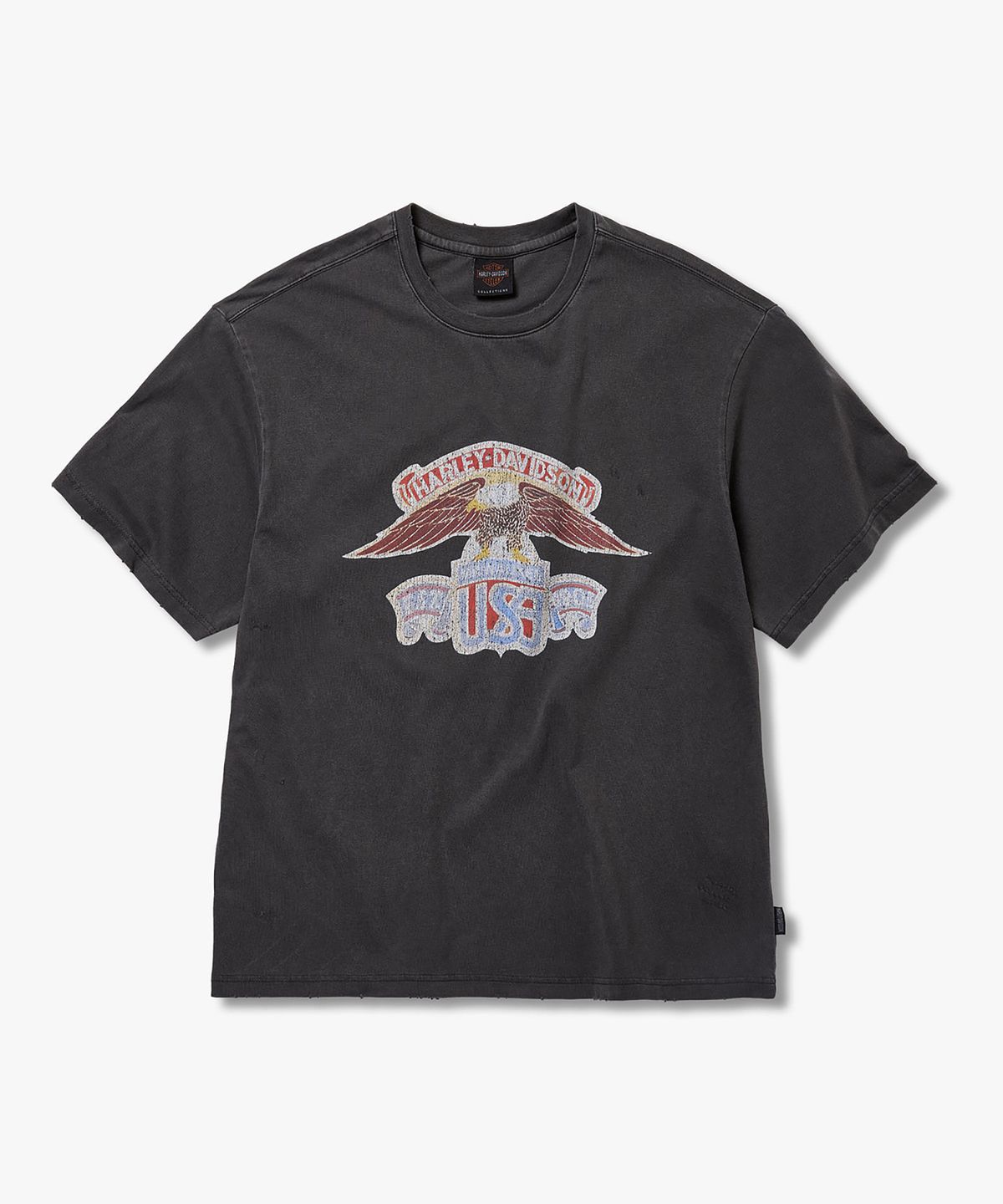 할리데이비슨 컬렉션스®(HARLEY-DAVIDSON COLLECTIONS®) [American Vintage] 이글 피그먼트 반팔 티셔츠 챠콜 HH16311059