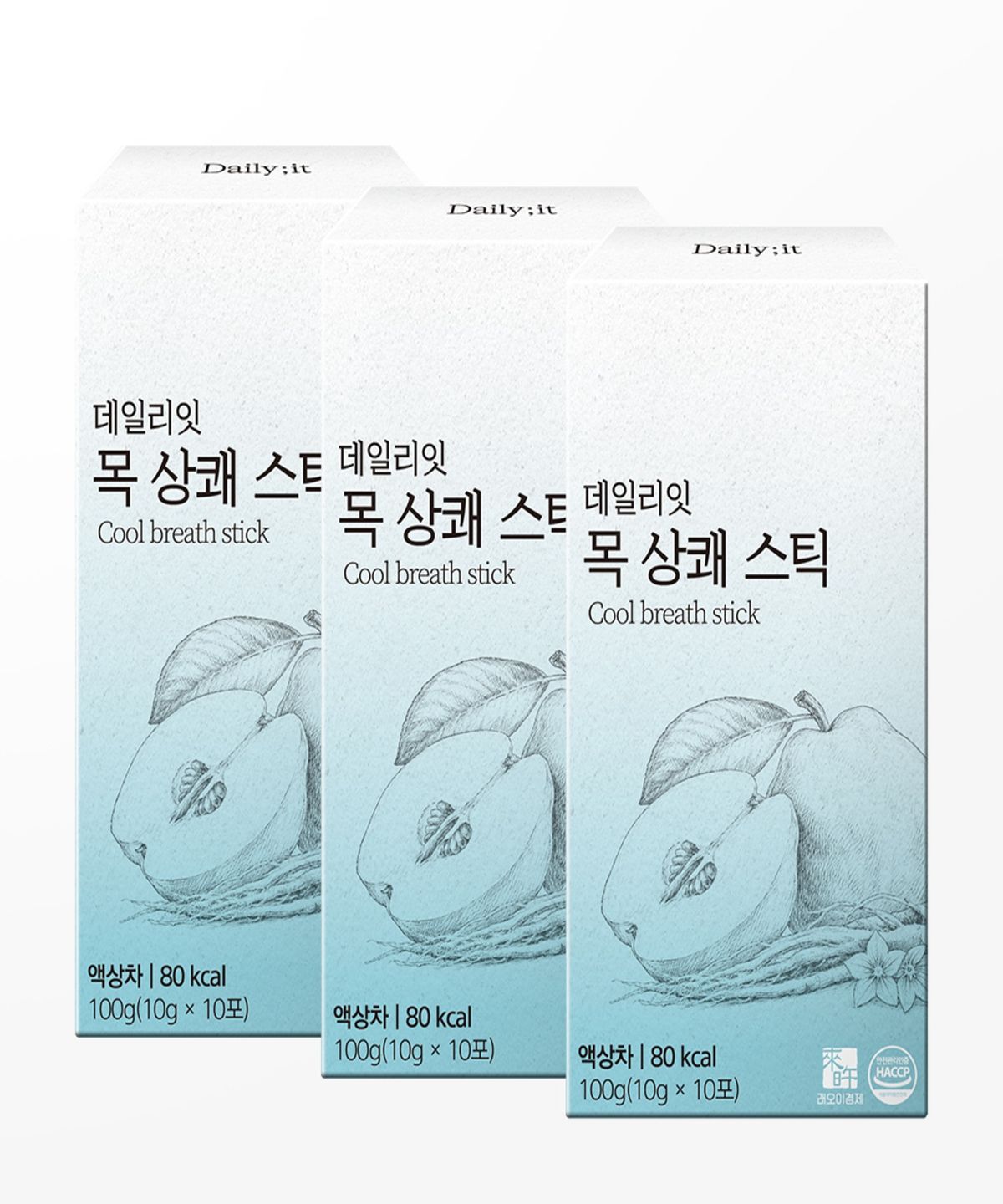 래오이경제(LEO LGJ) 데일리잇 목 상쾌 스틱  모과 생강 배도라지즙 3박스