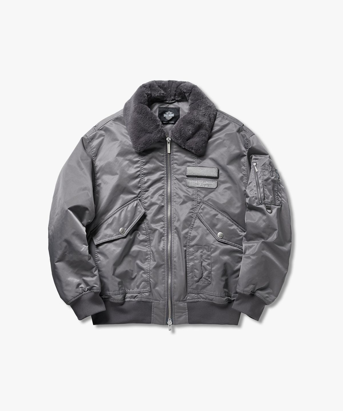 할리데이비슨 컬렉션스®(HARLEY-DAVIDSON COLLECTIONS®) [ICONIC] 나일론 B-15 플라이트자켓 그레이 HH16303001