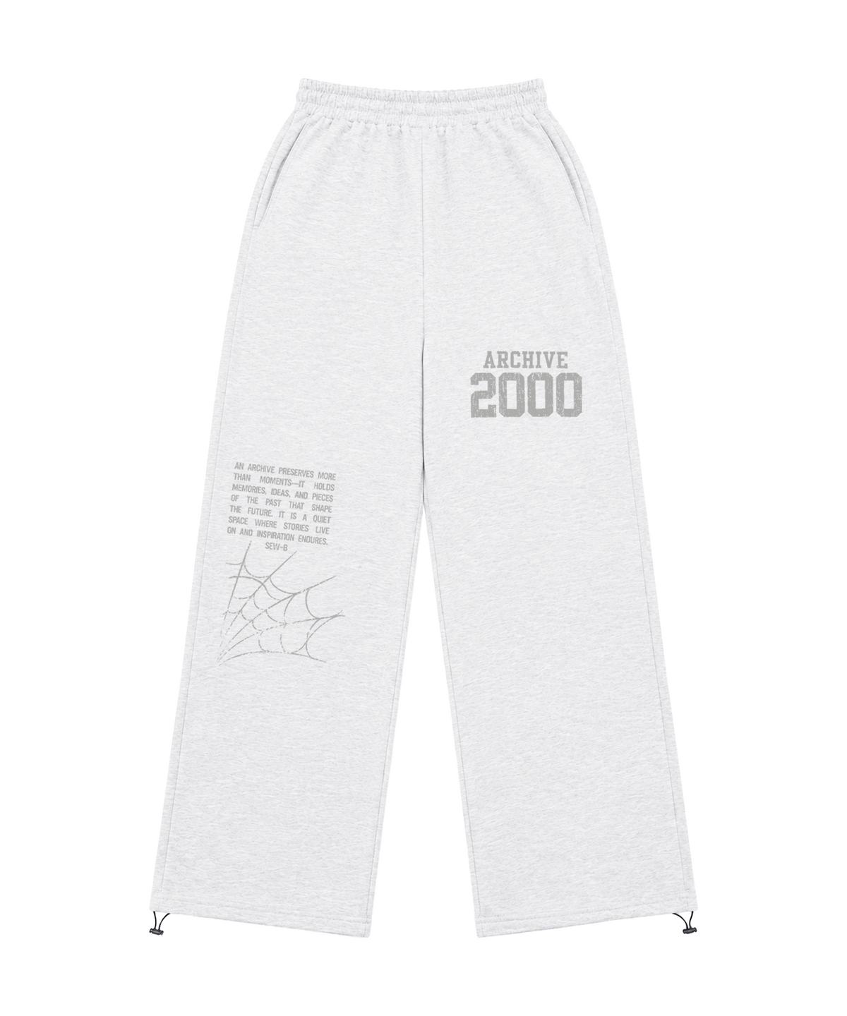 쏘비(SEW-B) ARC2000 커브드 롱팬츠 [화이트 멜란지]
