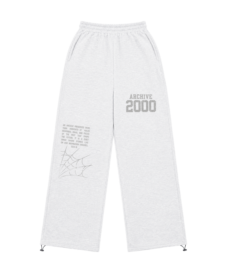 ARC2000 커브드 롱팬츠 [화이트 멜란지]
