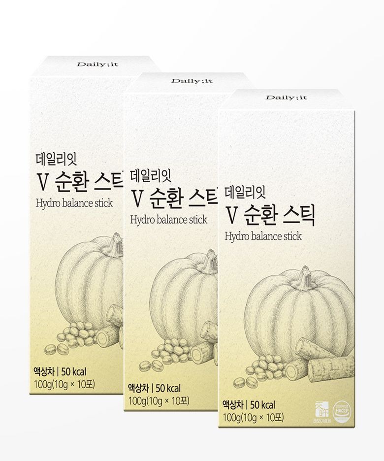 데일리잇 V 순환 스틱 팥호박차 옥수수수염차 돼지감자 3박스