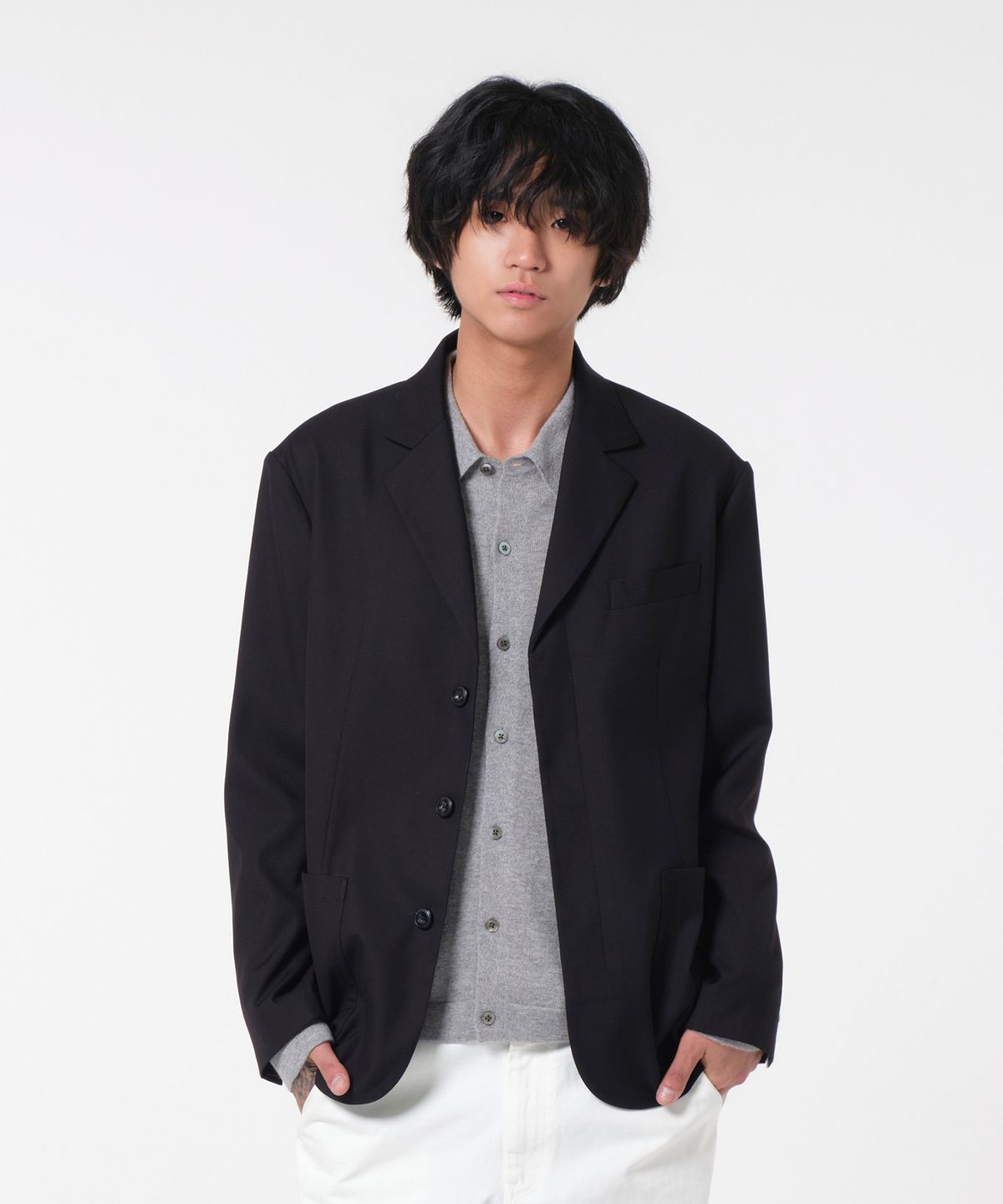 다이브인(DIVEIN) SINGLE TAILORED JACKET (BLACK)