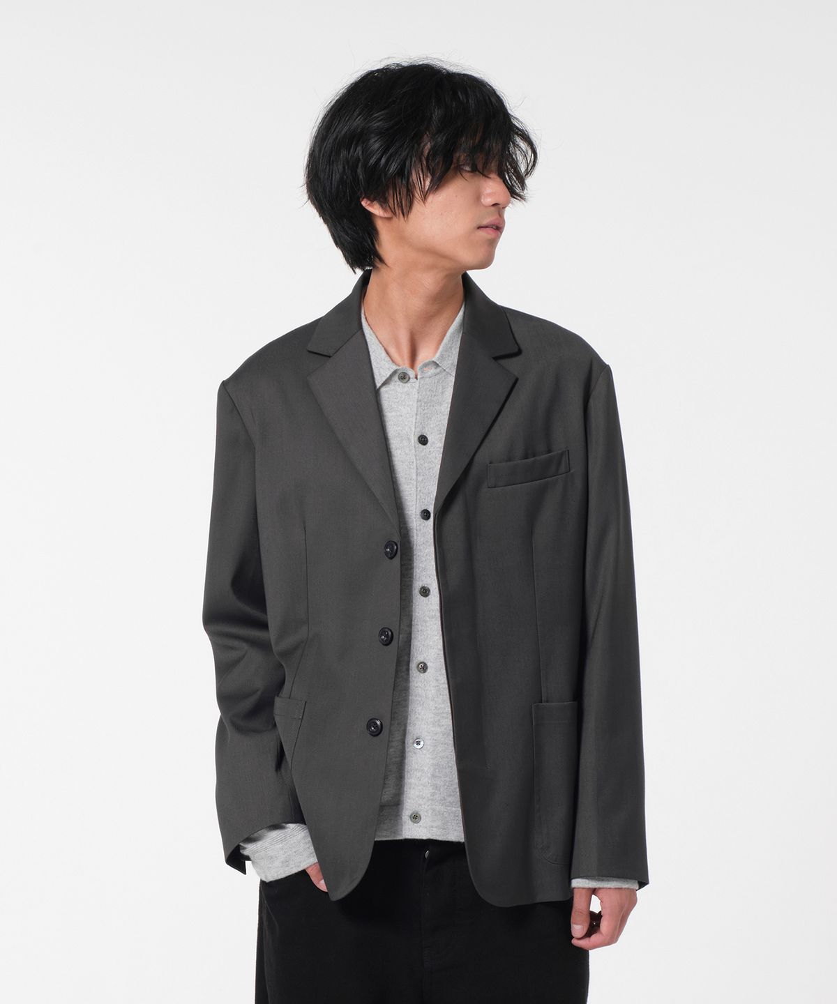 다이브인(DIVEIN) SINGLE TAILORED JACKET (GRAY)