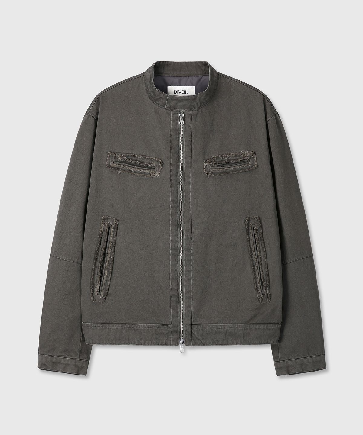 다이브인(DIVEIN) LOOSED DESTROYED COTTON JACKET (KHAKI)