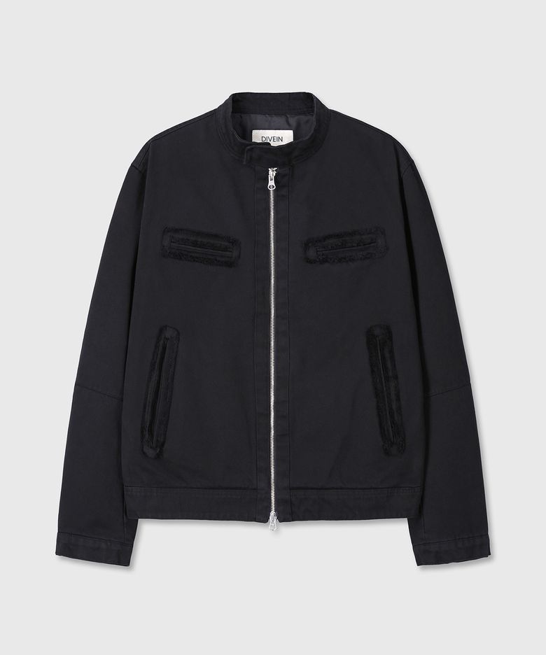 LOOSED DESTROYED COTTON JACKET (BLACK)