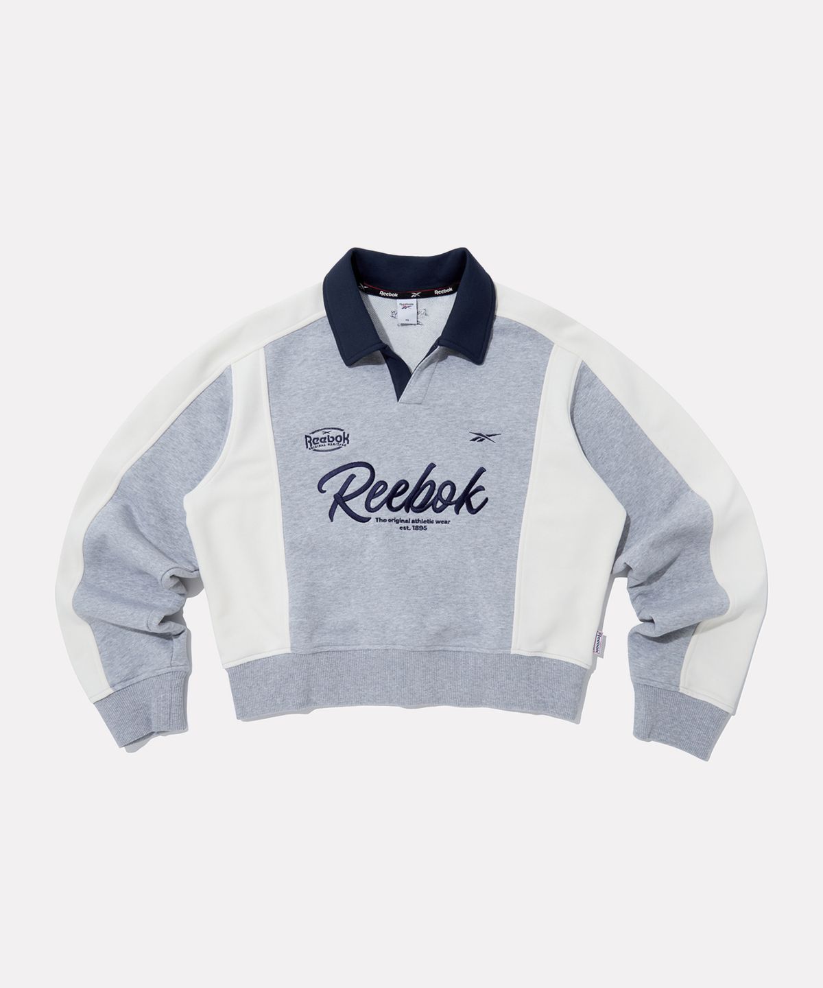 리복(REEBOK) 스포티 카라 맨투맨 (W) - 멜란지 그레이