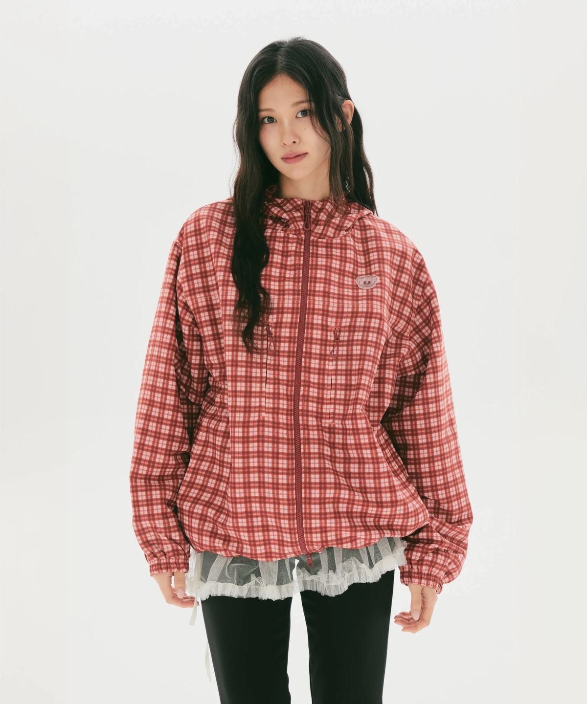스파오(SPAO) [버터베어] 체크 후드 윈드브레이커_SPJJG49U02