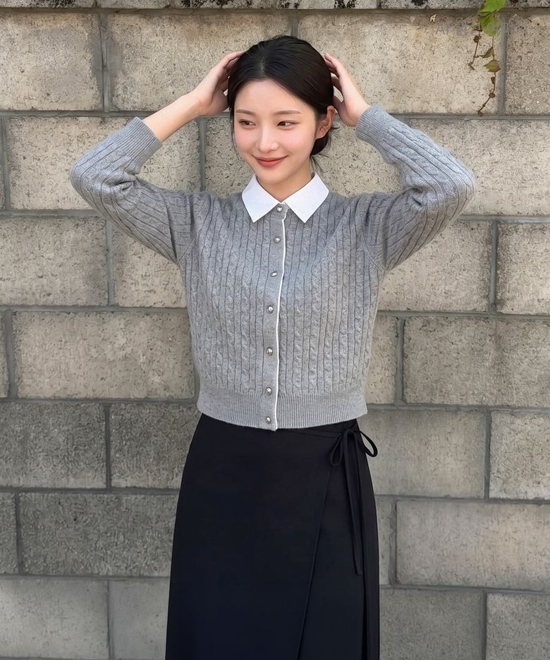 우븐매칭 케이블 가디건 RMCKG4TR13