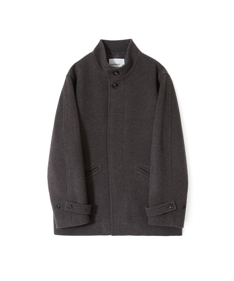 Baron Wool Half Coat Spain Olive
