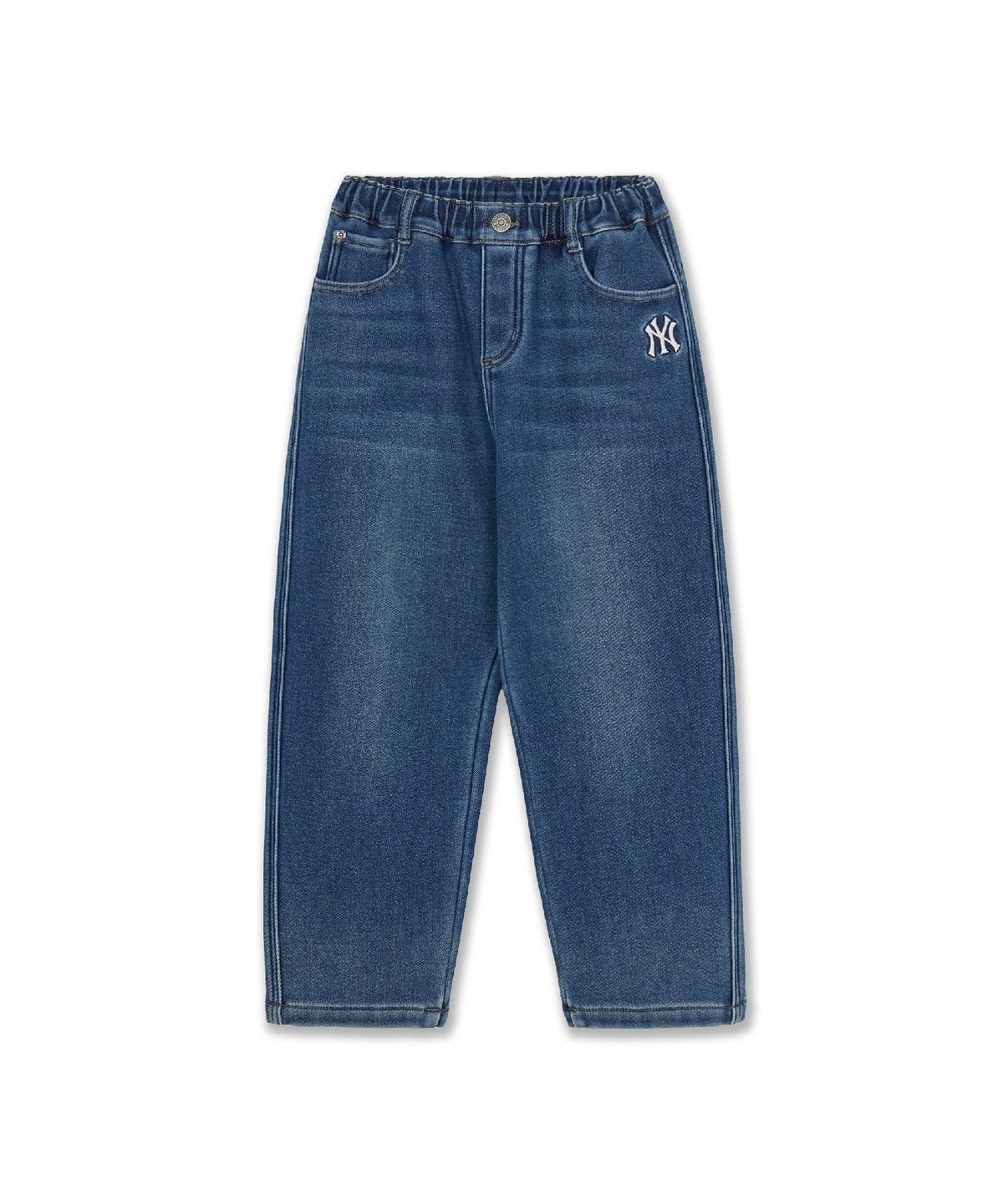 엠엘비 키즈(MLB KIDS) 스트릿 루즈 융기모 본딩 데님팬츠 NY (Blue)