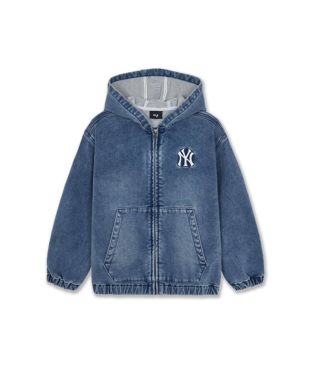 엠엘비 키즈(MLB KIDS) 스트릿 소프트 데님 기모 후드집업 NY (Blue)