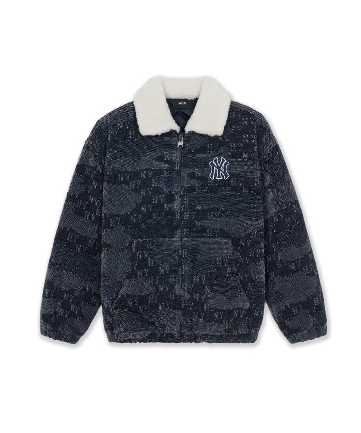 엠엘비 키즈(MLB KIDS) 스트릿 카무플라주 모노그램 윈터 데님 점퍼 NY (Navy)