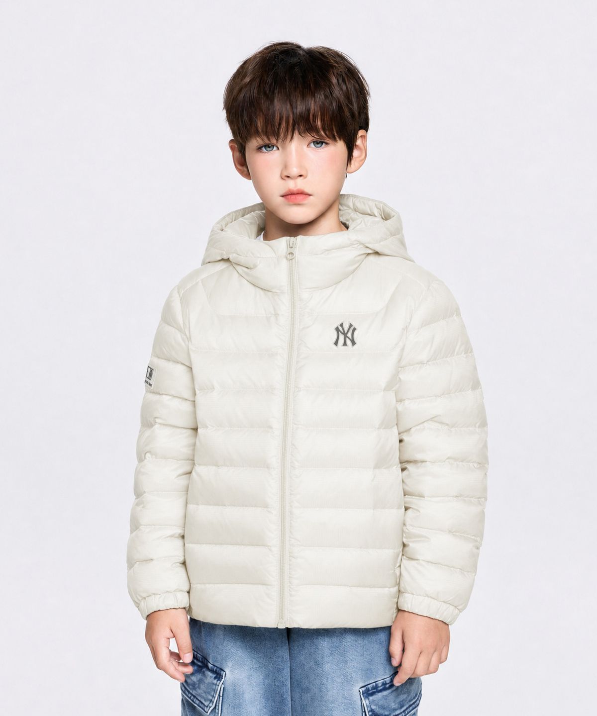 엠엘비 키즈(MLB KIDS) 스포티브 와펜 덕 경량다운 NY (Ivory)