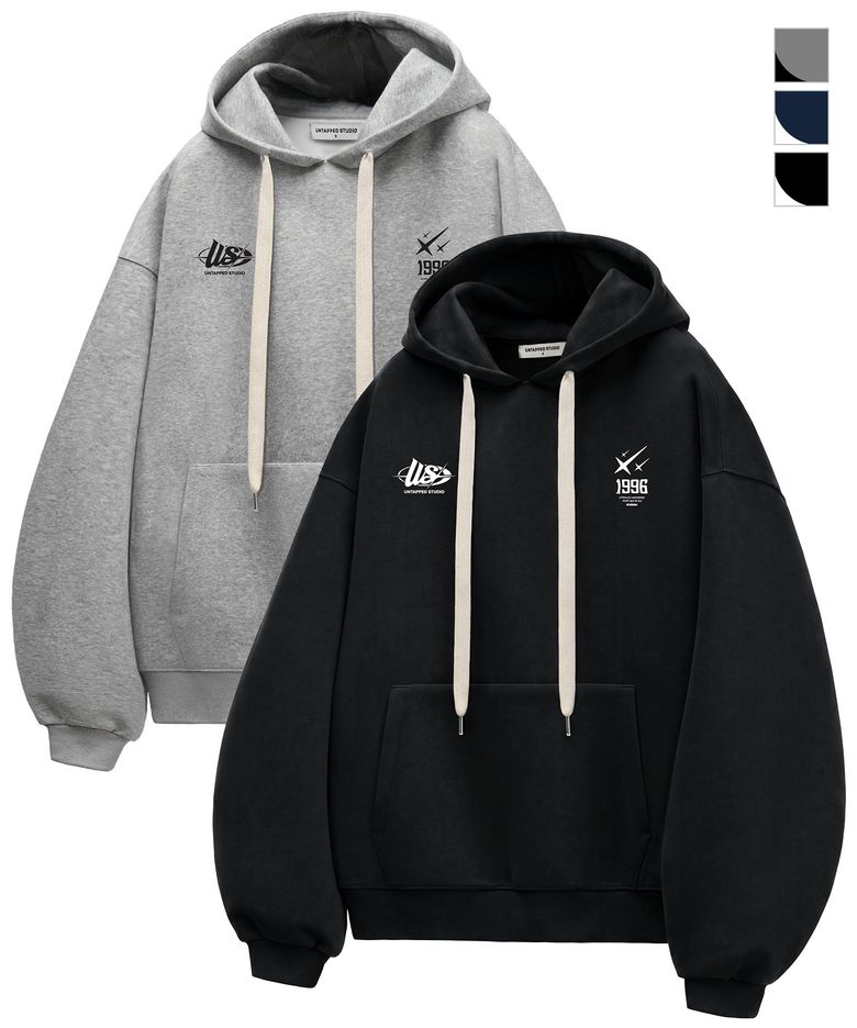 340G 슈팅스타 에센셜 벌룬 오버핏 후드 티셔츠 3Color