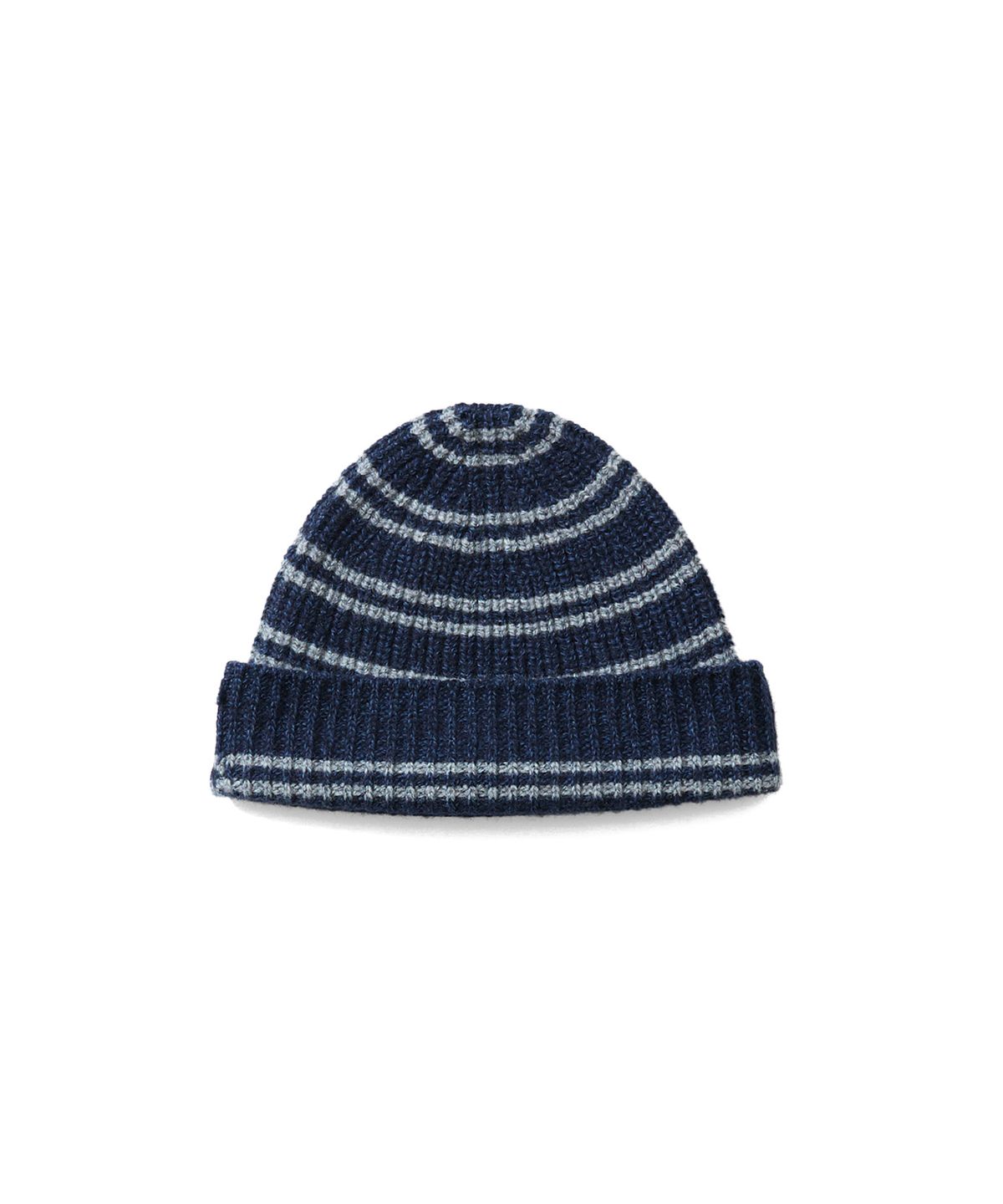 홀리선(HORLISUN) Haven Border Knit Beanie Melange Navy