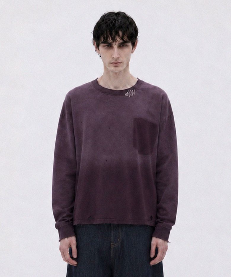 None - Ghost pocket Long sleeve (Purple)