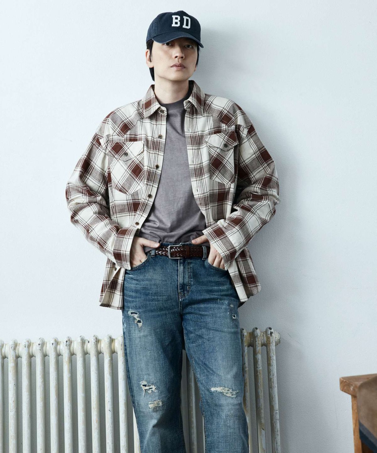 버커루(BUCKAROO) [이동휘 콜라보] 공용 체크 셔츠