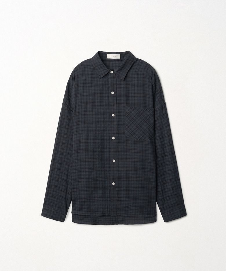 Costal Check Shirt_Navy