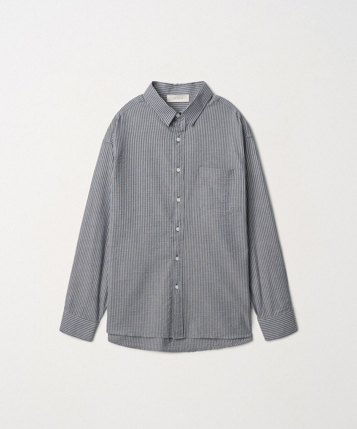 이지오(EZIO) Essential Stripe Shirt_Navy