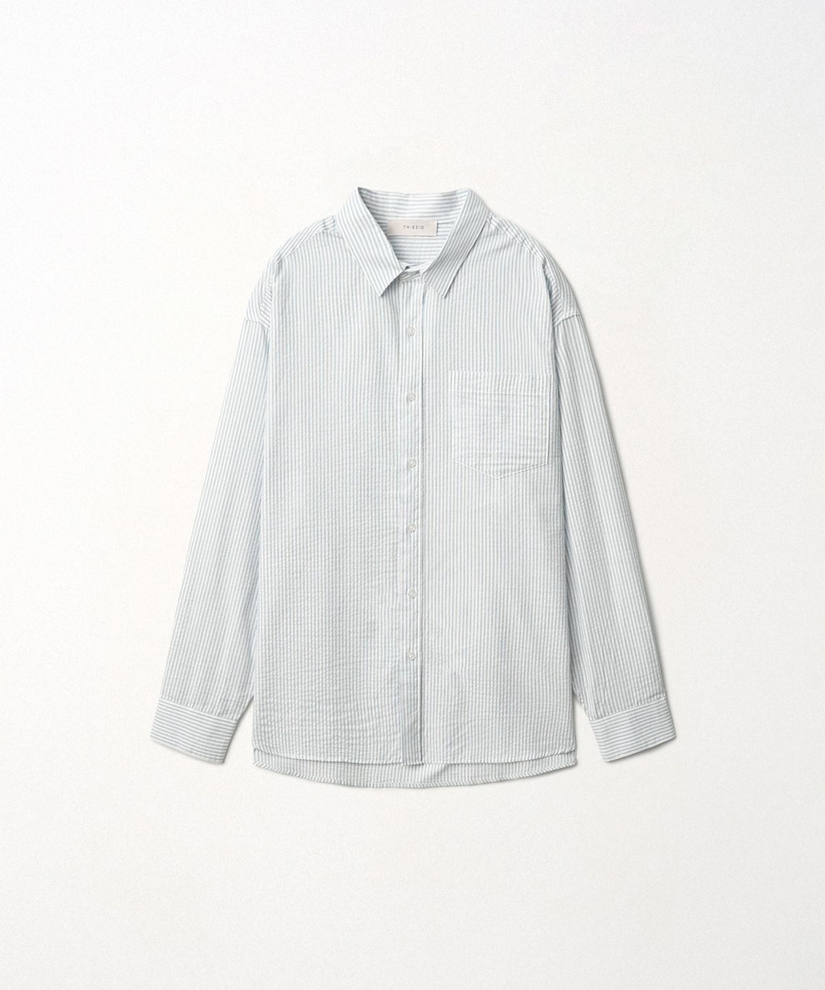 이지오(EZIO) Essential Stripe Shirt_Blue