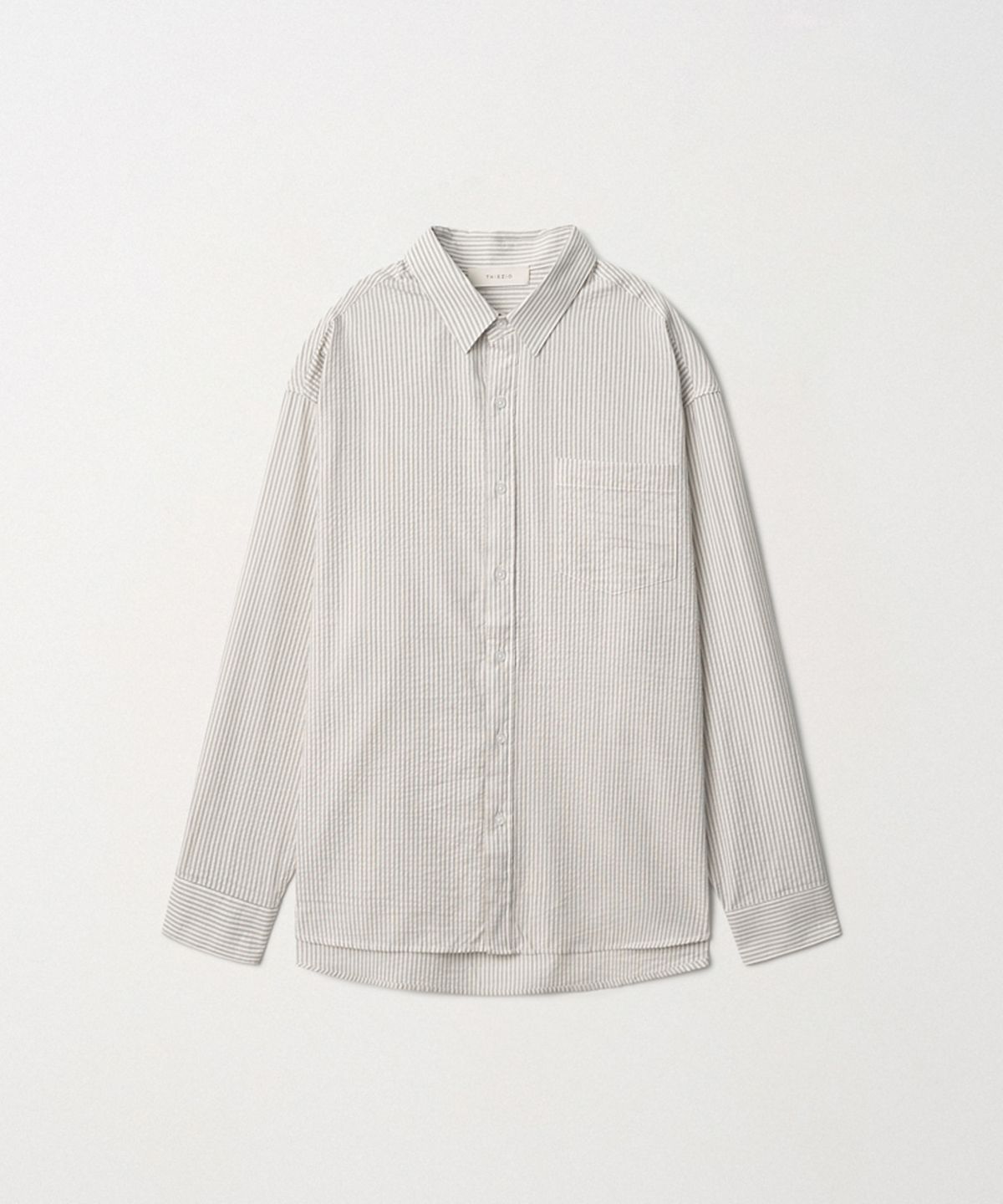 이지오(EZIO) Essential Stripe Shirt_Ivory