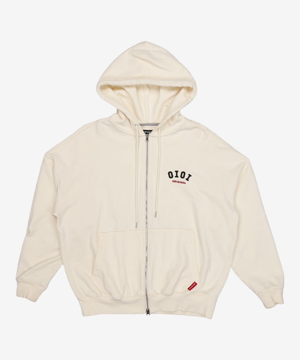 오아이오아이 컬렉션(OIOI COLLECTION) BASIC LOGO HOOD ZIPUP [CREAM] L