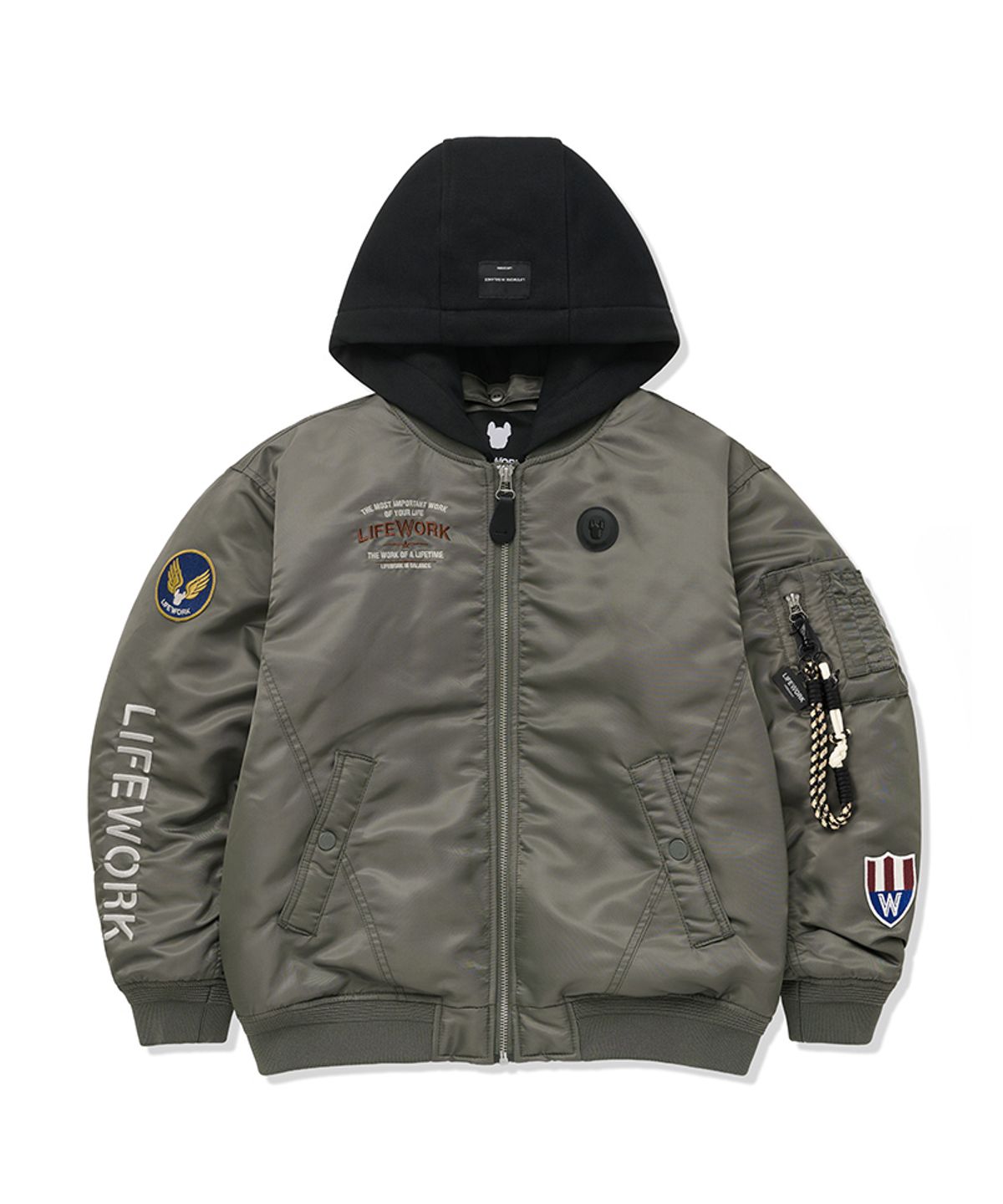 라이프워크 키즈(LIFEWORK KIDS) 키즈) AIRDOK 파일럿 봄버 후드 항공 점퍼