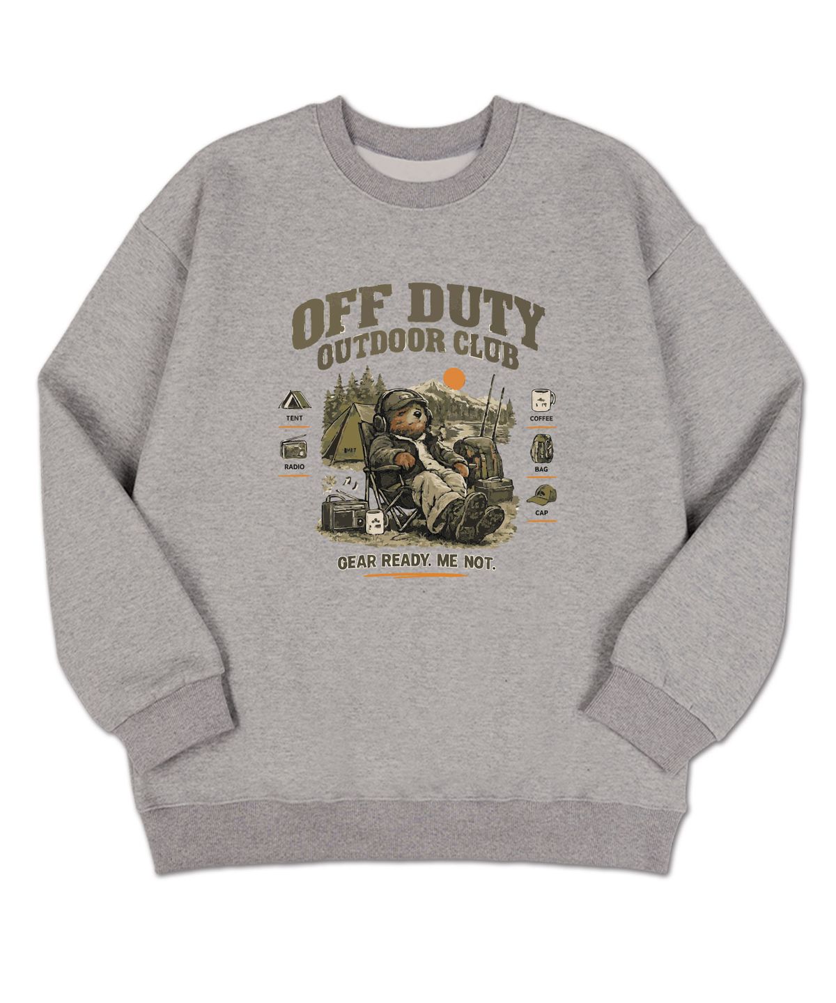 비마이티(BEMIGHTY) OFF DUTY 오버핏 특양면 스웨트셔츠 멜란그레이