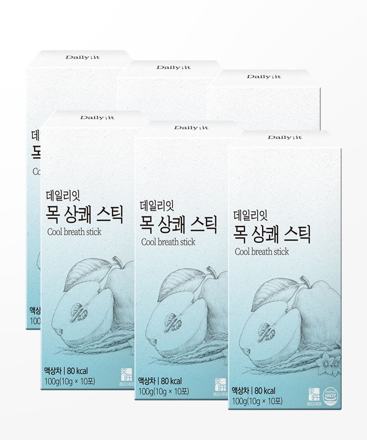 래오이경제(LEO LGJ) 데일리잇 목 상쾌 스틱  모과 생강 배도라지즙 6박스