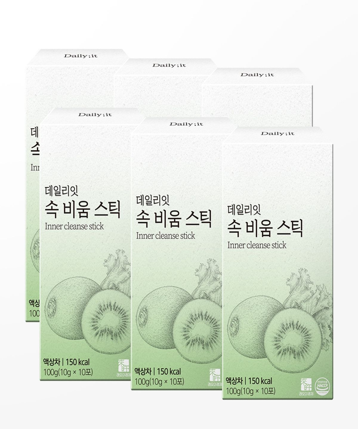 래오이경제(LEO LGJ) 데일리잇 속 비움 스틱 키위 치커리 프리바이오틱스 6박스